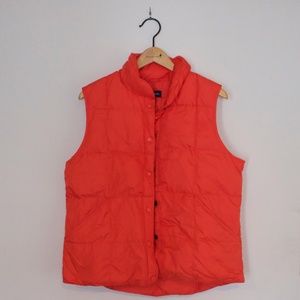 Lands End Orange Puffer Vest